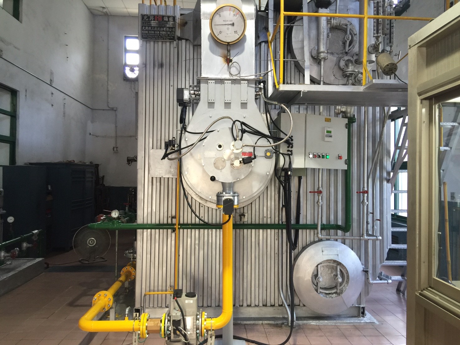 菸廠-水管式蒸氣鍋爐－重油燃燒設備更換成天然氣燃燒設備工程－一號爐